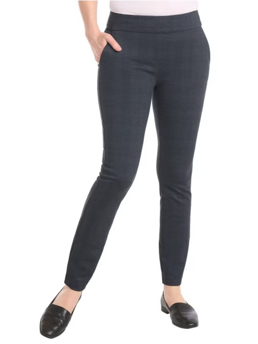 NEW Dalia Slim Ponte Ankle Pants - NAVY